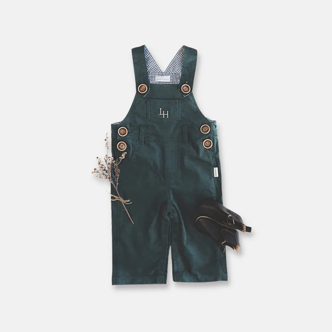 Love Henry - Baby Boys Roy Dungaree - Green Corduroy