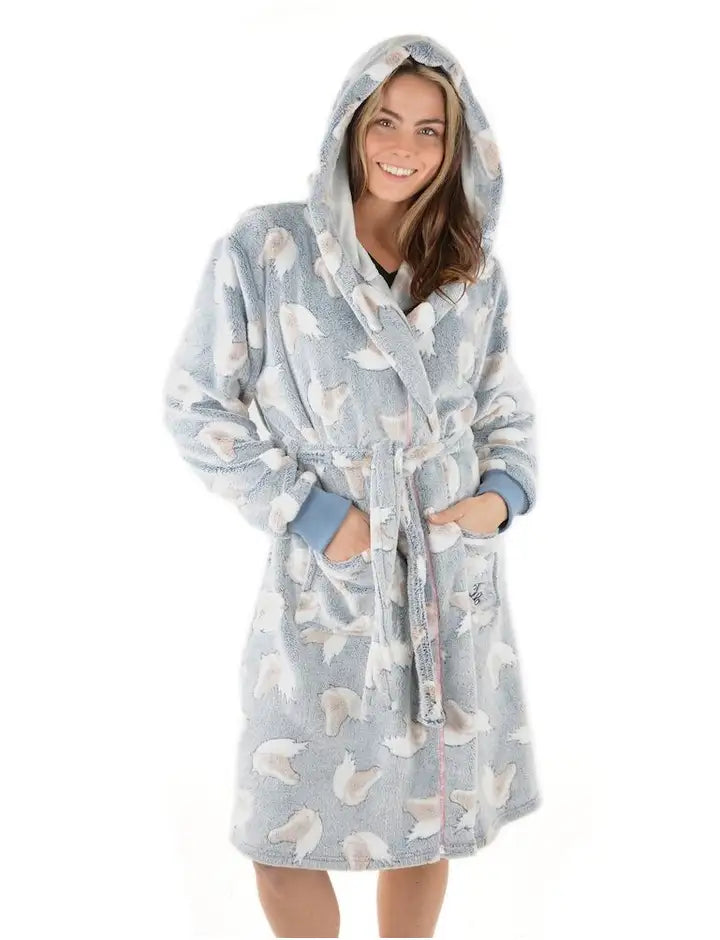 Thomas Cook - Live to Ride Dressing Gown - Grey/Blue