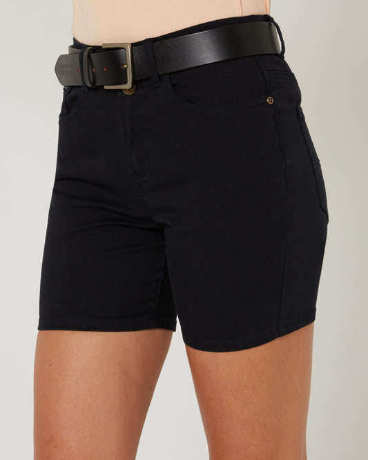 Pilbara - Womens Mia Cotton Stretch Shorts - Ink Navy