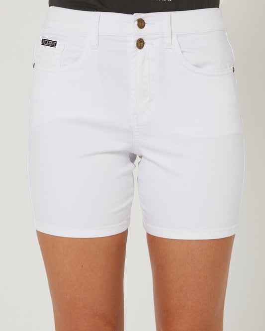 Pilbara - Womens Mia Cotton Stretch Shorts - White