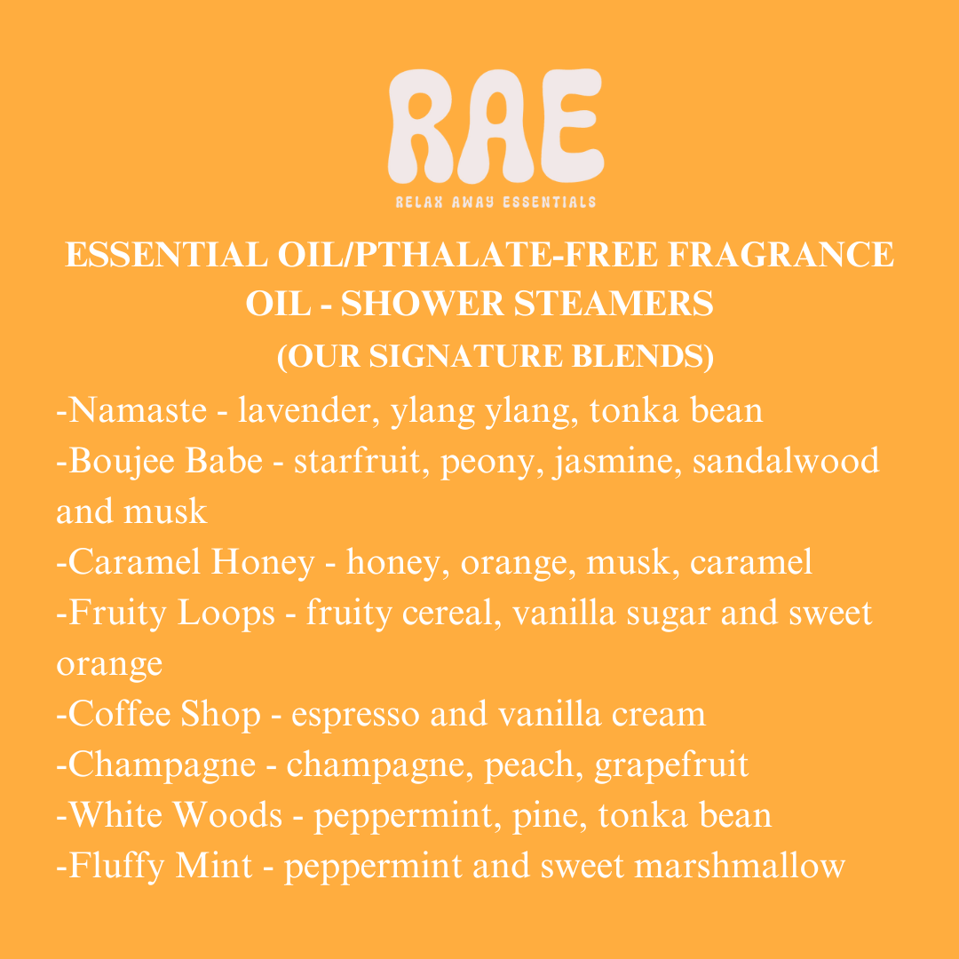 Relax Away Essentials - Single Shower Steamer - Aromatherapy - Variety