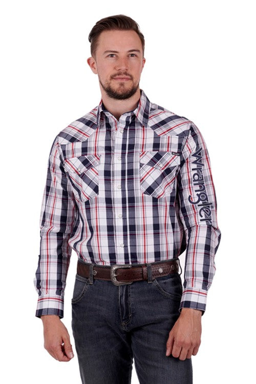 Wrangler - Mens Hume Long Sleeve Shirt
