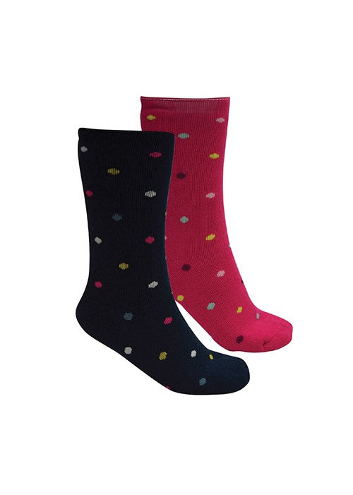 Thomas Cook - Thermal Socks - Twin Pack - Navy/Pink