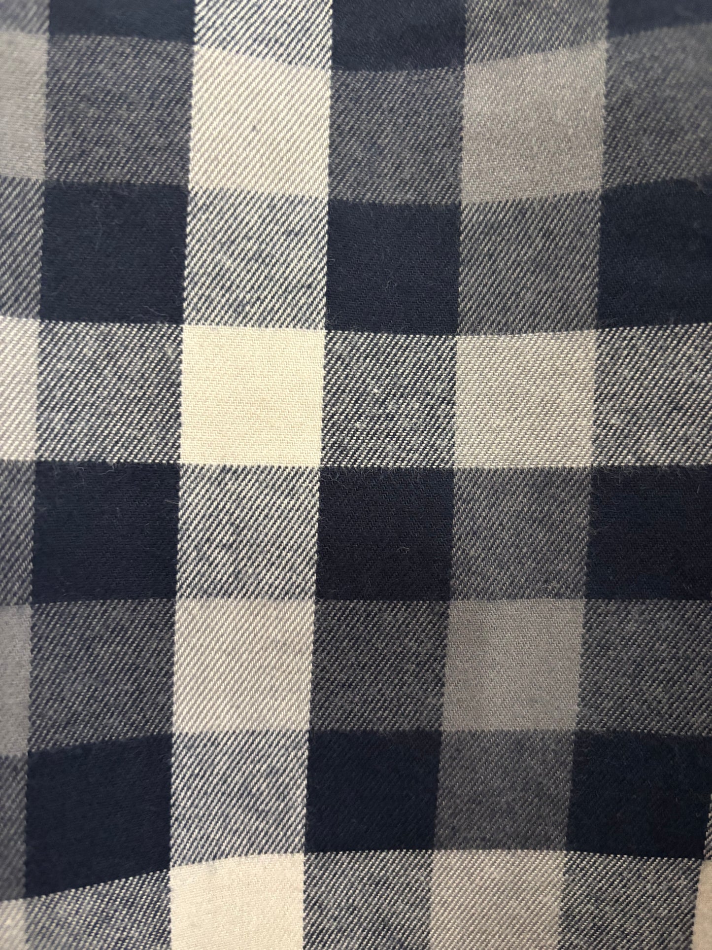Mens Brushed Cotton Shirt -Navy/Grey/White