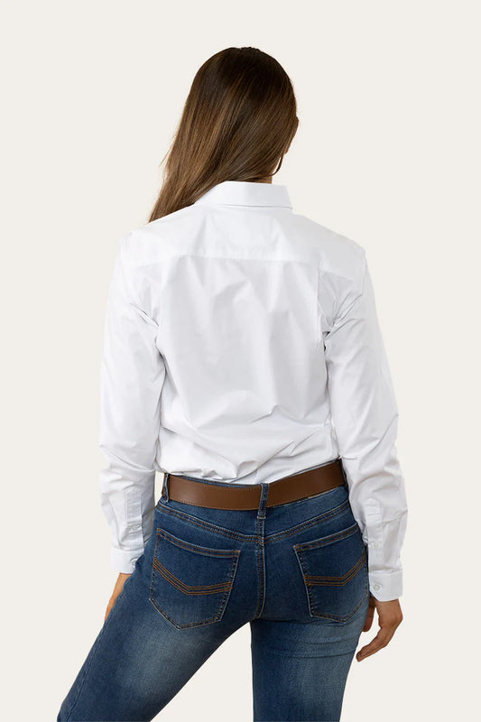 Ringers Western - Heritage Womens Plain Twill Dress Shirt - White