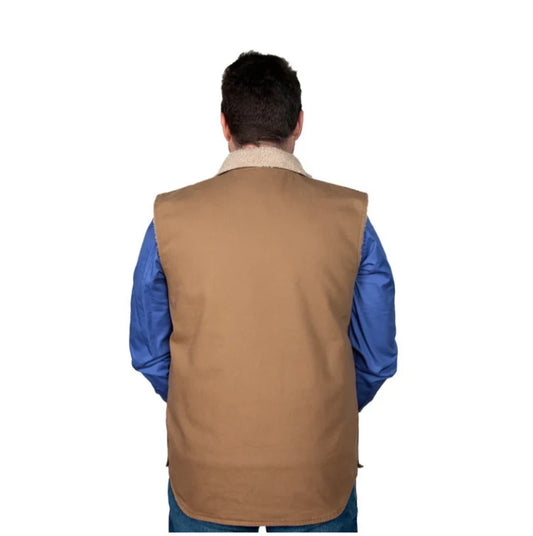 PRE ORDER - Just Country Diamantina Sherpa Vest - Khaki