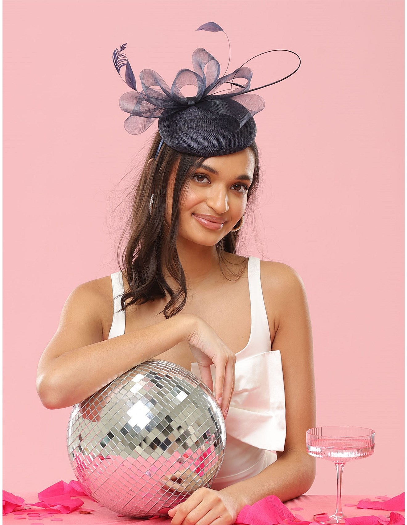 Morgan & Taylor - Gabriela Fascinator - Navy Blue