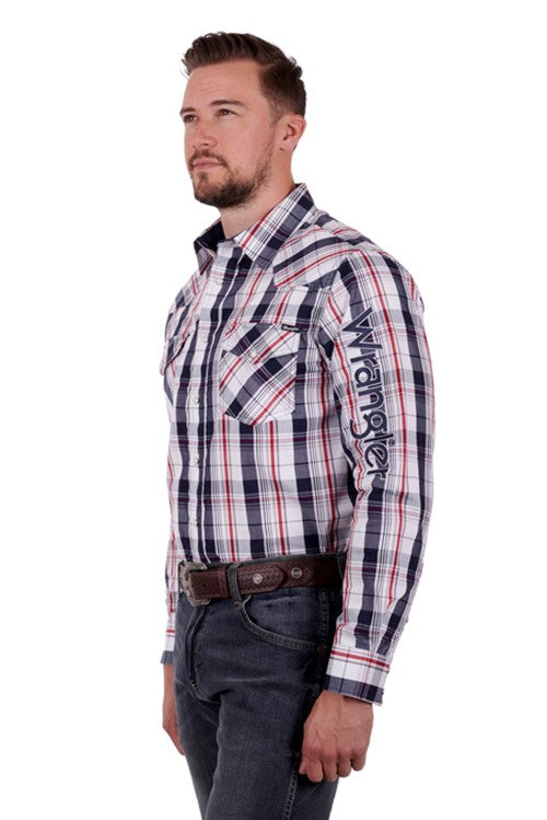Wrangler - Mens Hume Long Sleeve Shirt