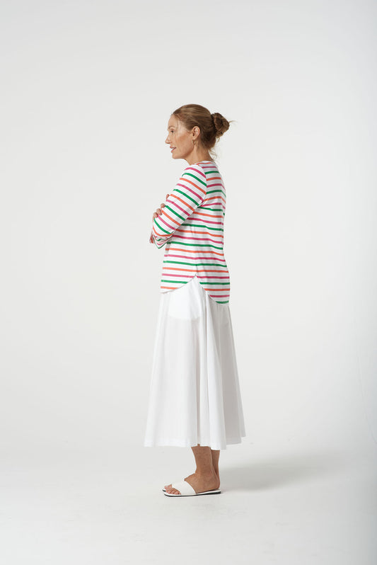 Goondiwindi Cotton - Multi Stripe Tee - Kelly Green