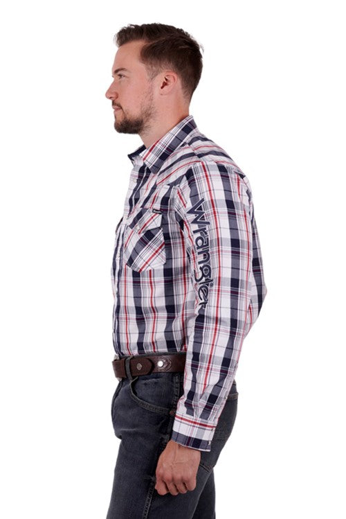 Wrangler - Mens Hume Long Sleeve Shirt