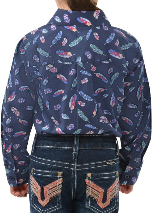 Pure Western - Girls Harlene Long Sleeve Shirt - Multi