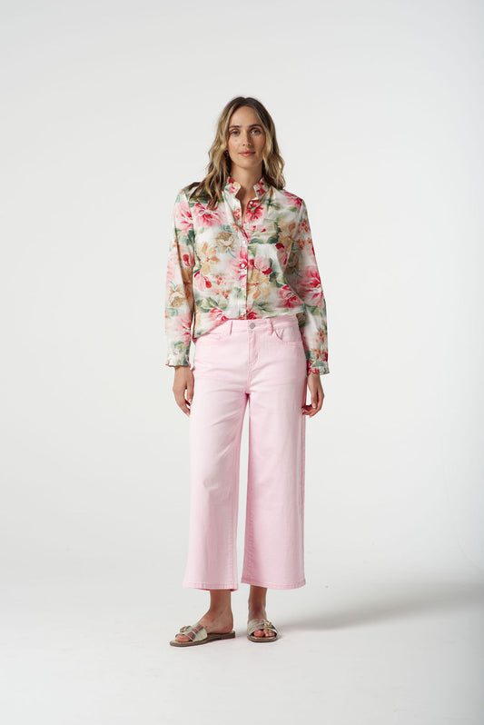 Goondiwindi Cotton - Floral Frill Collar Shirt - Floral Print