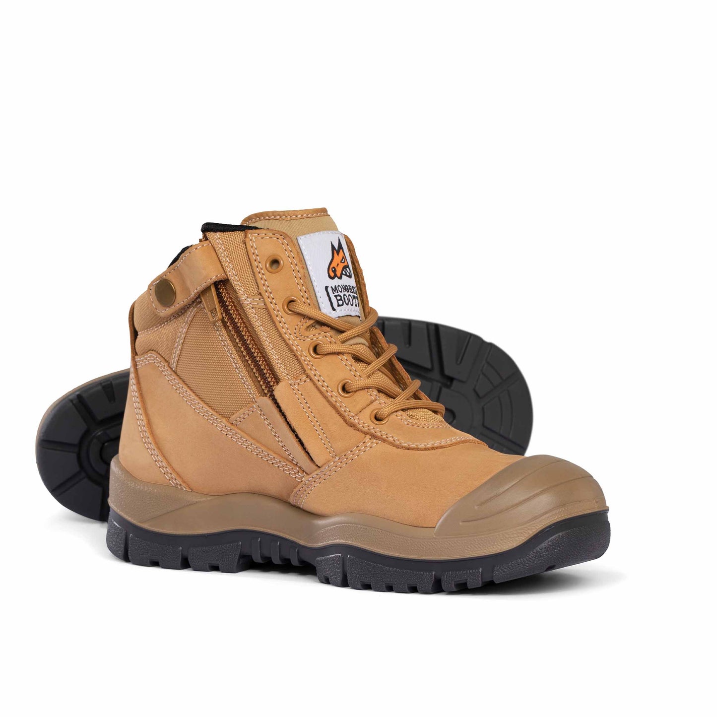 Mongrel - Zipper Side Work Boot - Wheat - Safety