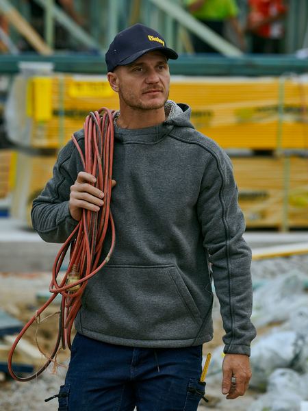 Bisley Flex & Move Marle Hoodie Pullover - Charcoal
