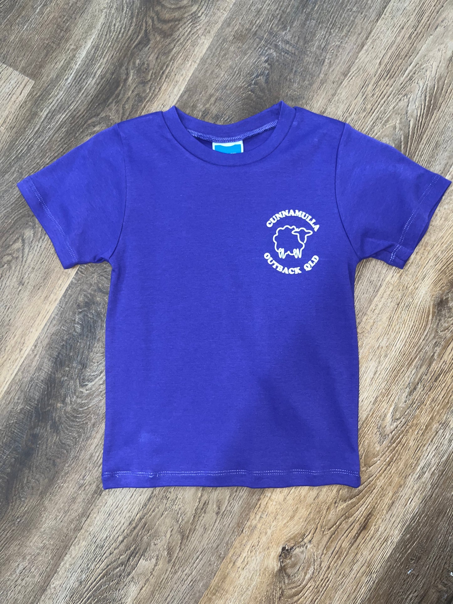 LW REID - Miller Combed Tee - Purple with Cunnamulla Transfer