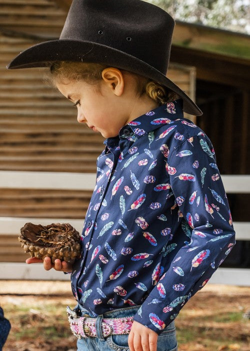 Pure Western - Girls Harlene Long Sleeve Shirt - Multi
