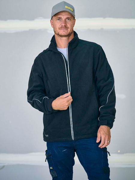 Bonded Micro Fleece Jacket - Black