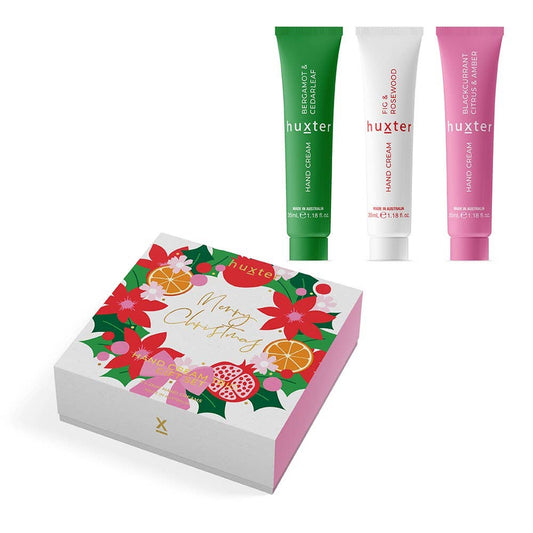 Hand Cream Trio Gift Set - Xmas Flowers Collection - 3 x 35ml Hand Creams