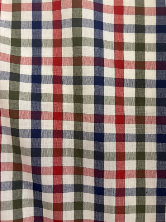 Bisley - Casual Long Sleeve Shirt - Navy/Red/Green/White Check