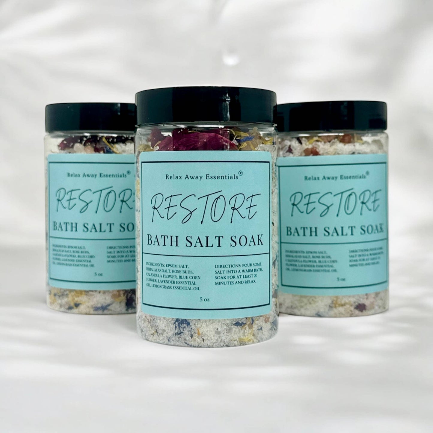 Relax Away Essentials - Bath Salt Soak - Spa Soak - Restore
