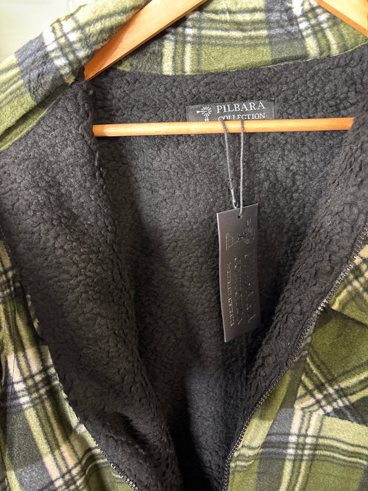 Pilbara - Men’s Sherpa Lined Jacket - Green/Black