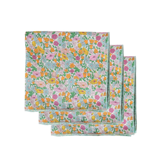 Tonic Australia - Liberty Set of 3 Handkerchiefs - Poppy