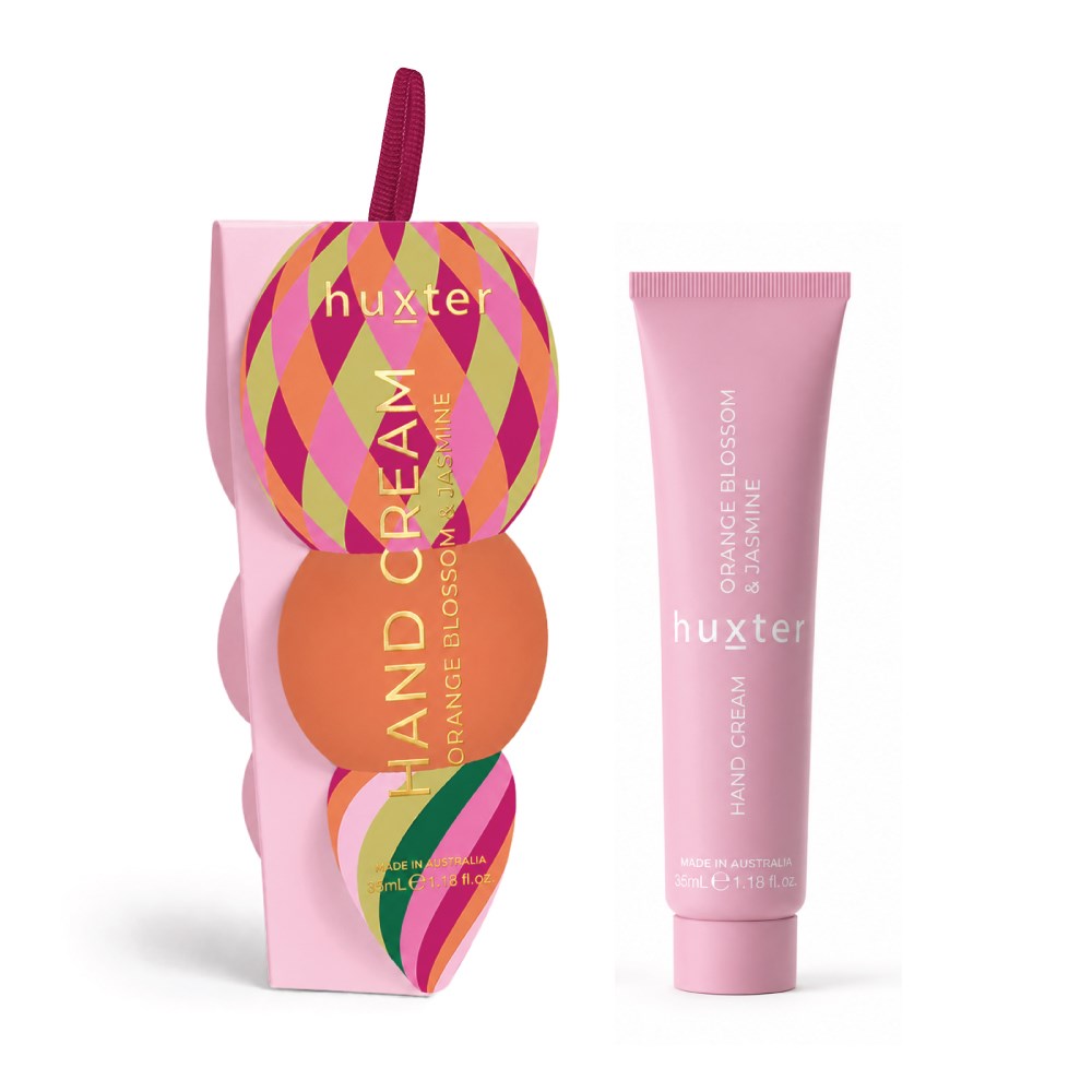 Huxter - Hanging 35ml Hand Cream - Soft Pink - Diamonds - Adorned Xmas - Orange Blossom & Jasmine