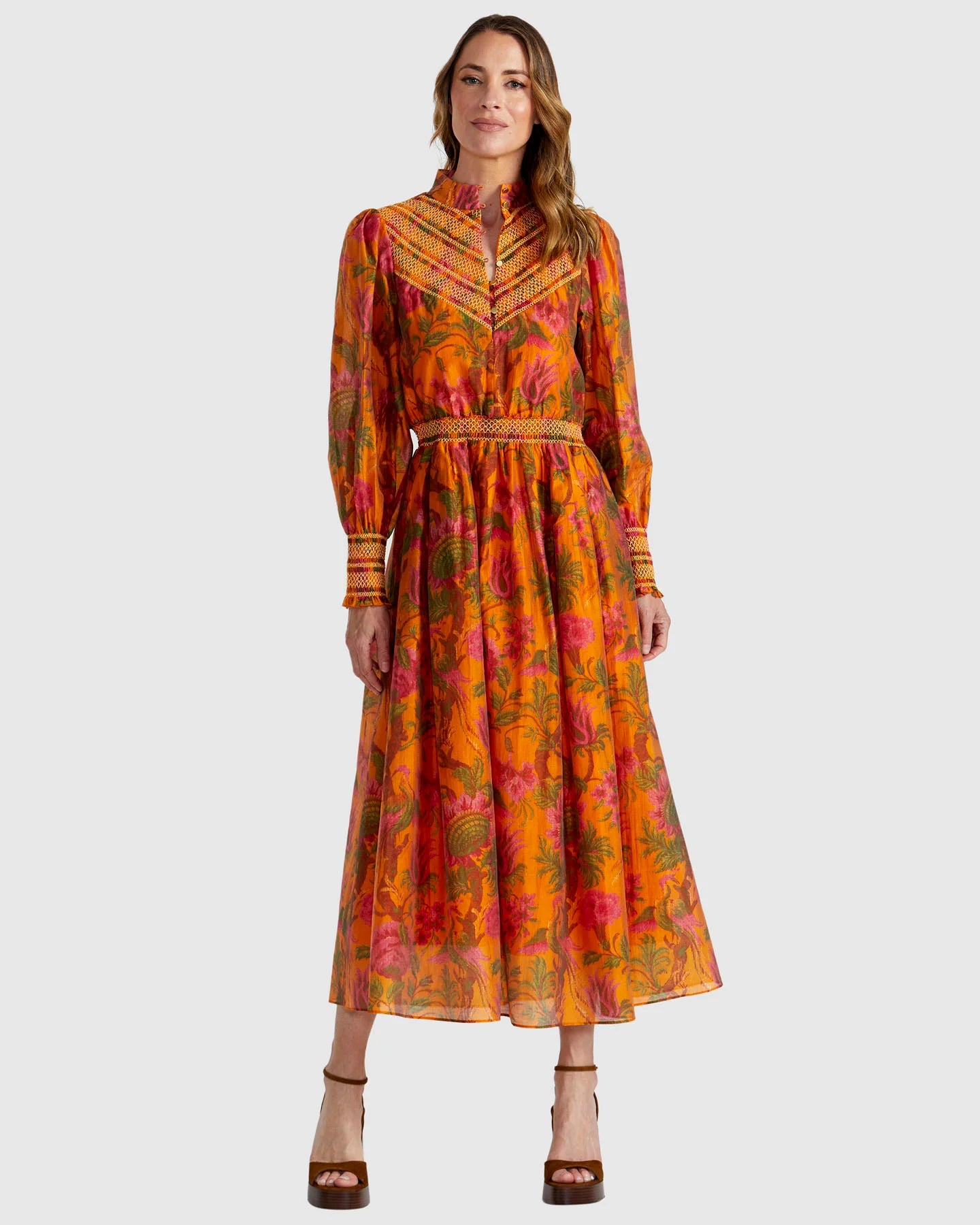Fate + Becker - Panama Dress - Orange Floral