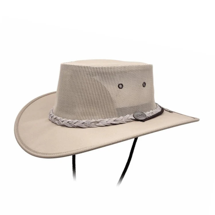 Barmah Hats - Canvas Drover Airflow Hat - Beige