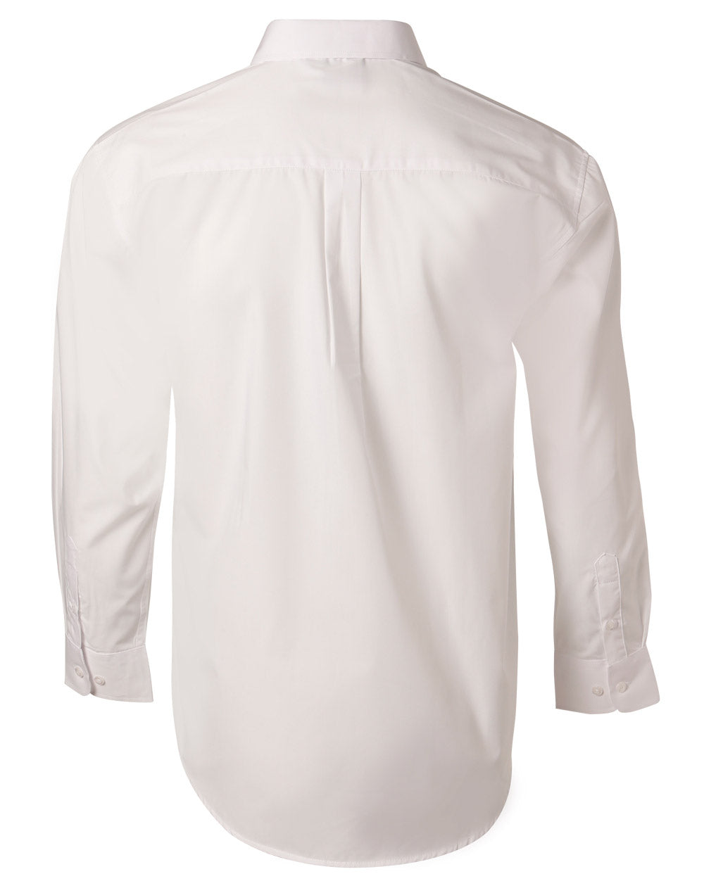 Winning Spirit - Mens Open Front Dress Shirt - Poplin - White