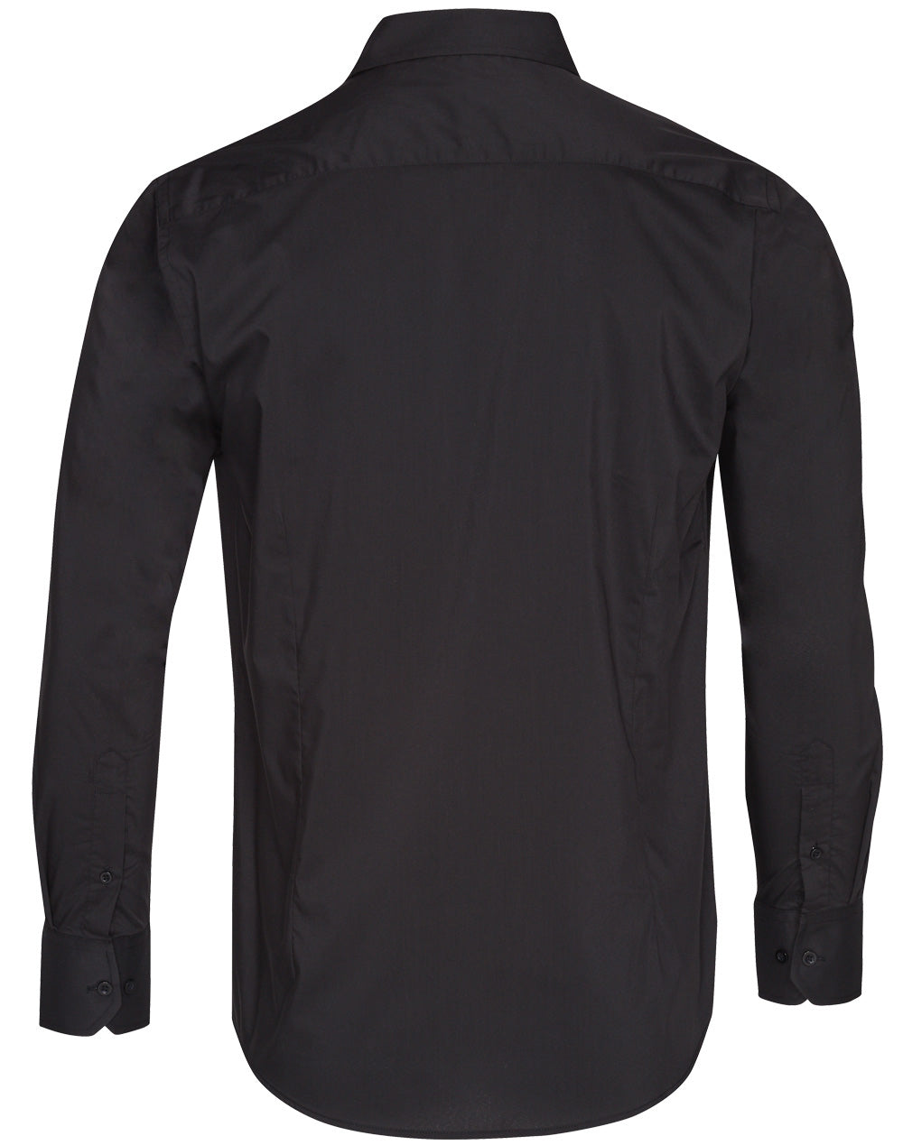 Winning Spirit - Mens Open Front Dress Shirt - Teflon - Black