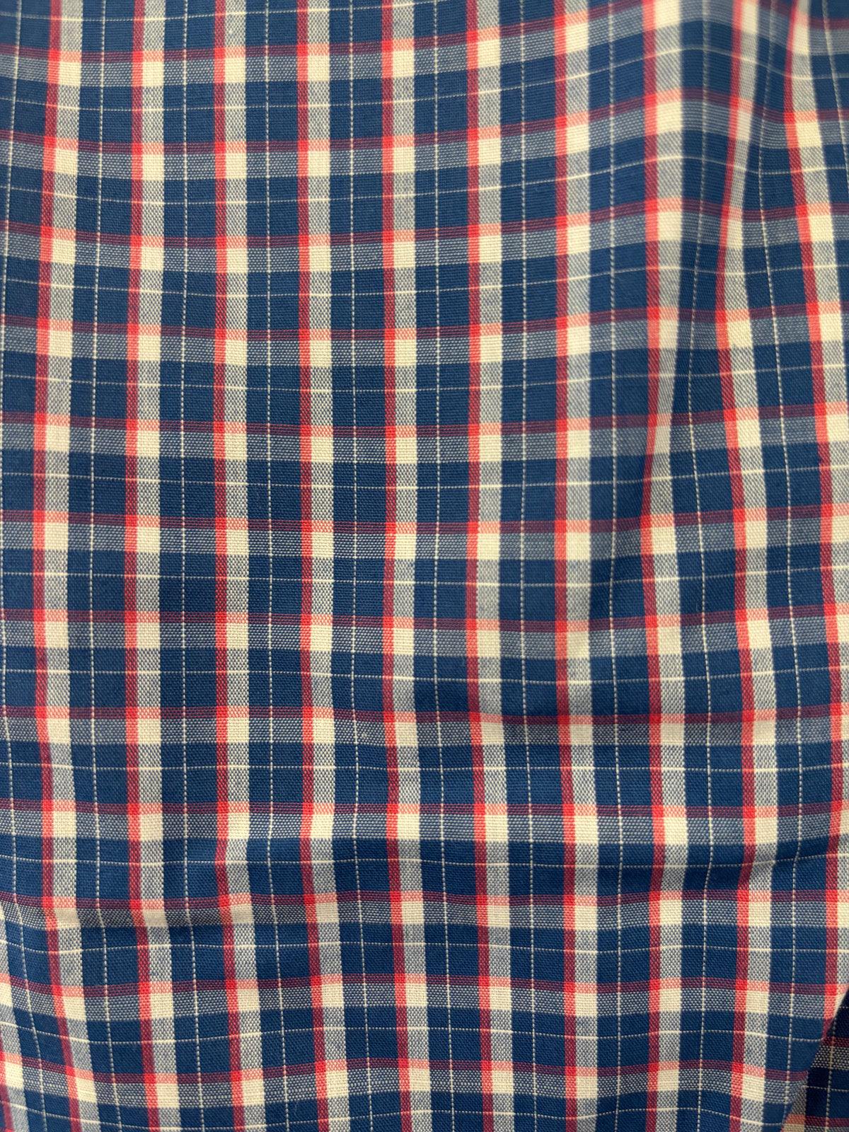 Bisley - Casual Short Sleeve Shirt - Small Blue/White/Red Check