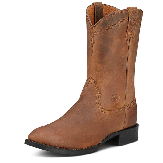 Ariat - Mens Heritage Roper Boot - Distressed Brown