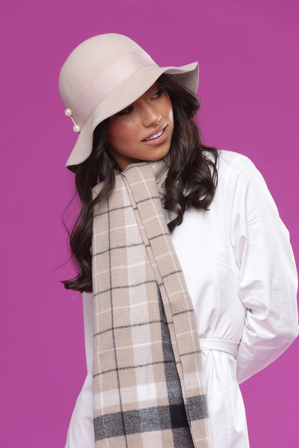 Morgan & Taylor - Saige Small Wool Floppy - Beige