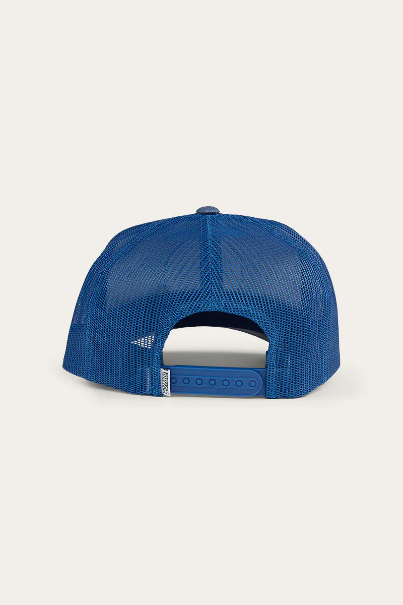Ringers Western - Signature Bull Trucker Cap - Yale Blue/Gold
