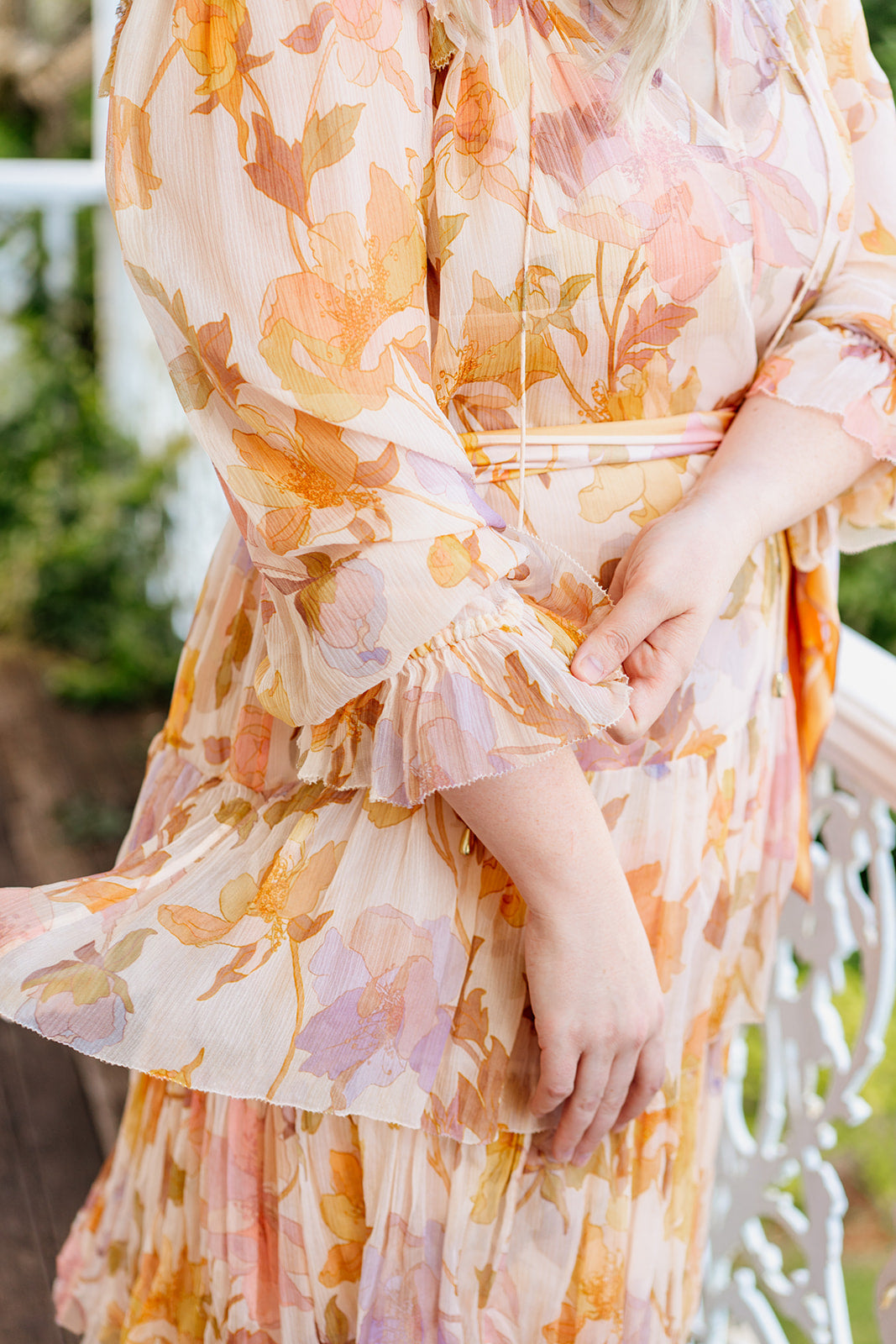 HIRE DRESS - ZIMMERMANN - TEMPO TIERED FRILL MIDI DRESS