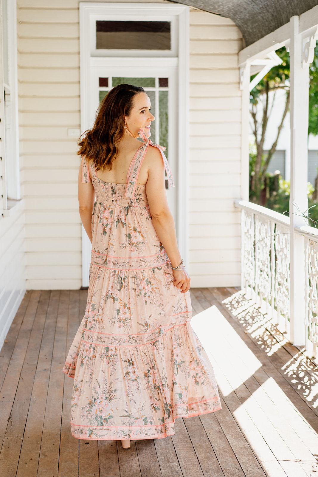 HIRE DRESS - ZIMMERMANN - MOONSHINE TIE SHOULDER MAXI DRESS