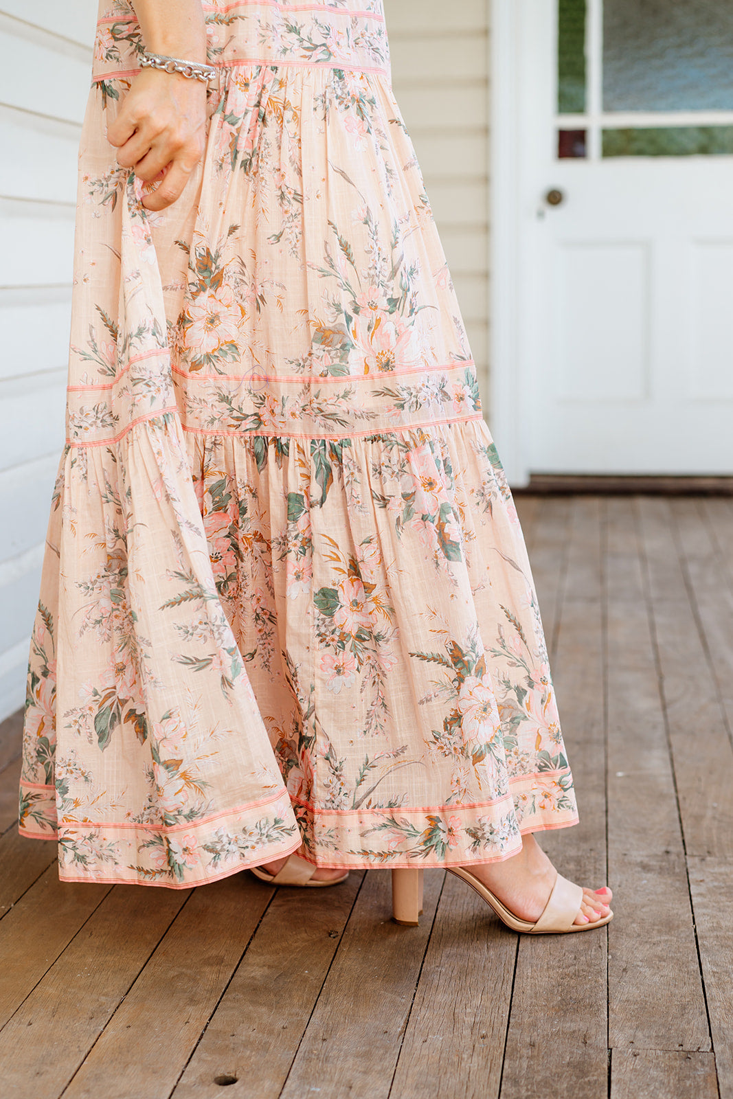 HIRE DRESS - ZIMMERMANN - MOONSHINE TIE SHOULDER MAXI DRESS