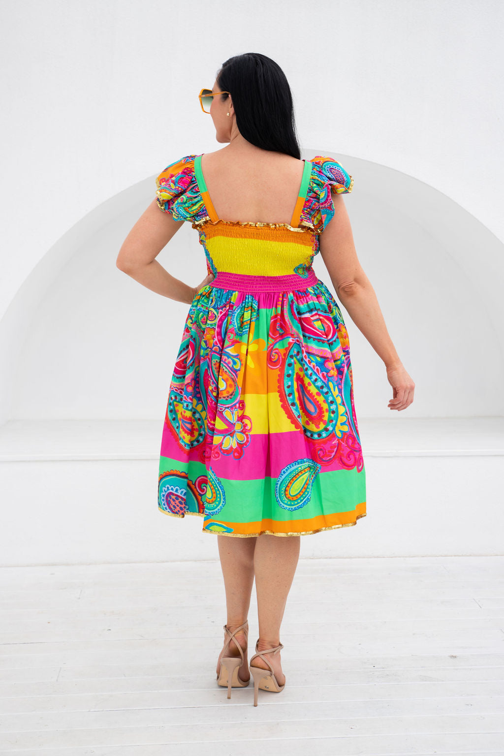 HIRE DRESS - BONITA - BUTTERFLY SHORT DRESS