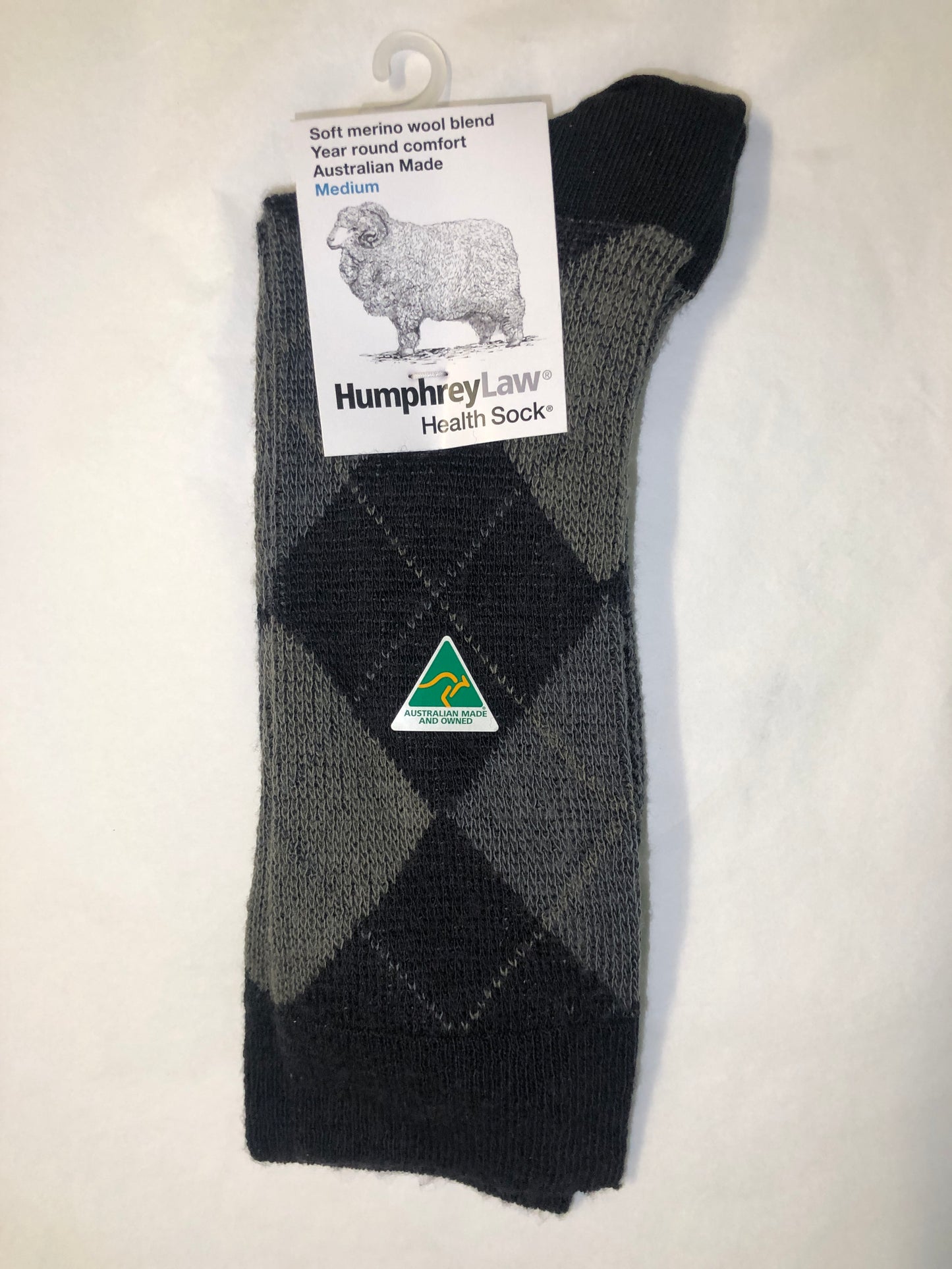 Humphrey Law - Merino Blend - Jacquard - Navy/Sage