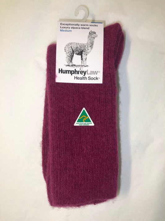 Humphrey Law - Alpaca Health Sock - Berry