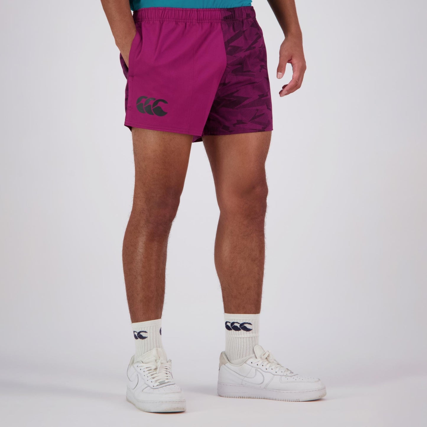 Canterbury - Mens Rugger Drill Short - Camo Harlequin Short Maroon