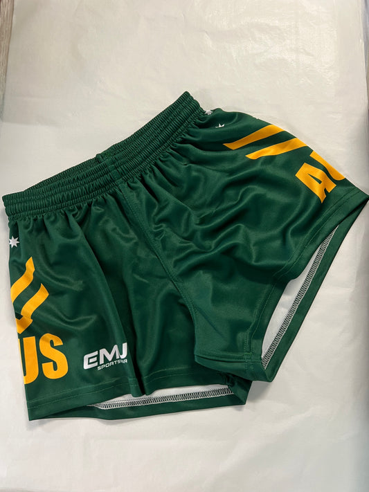 EMU Sportswear  - Adult Footy Shorts - Aus Green
