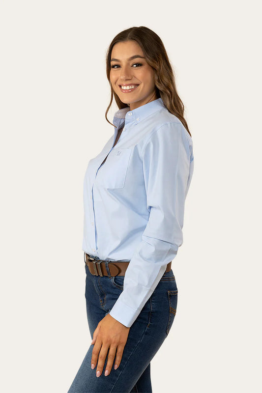 Ringers Western - Heritage Womens Plain Dress Shirt - Chambray Blue