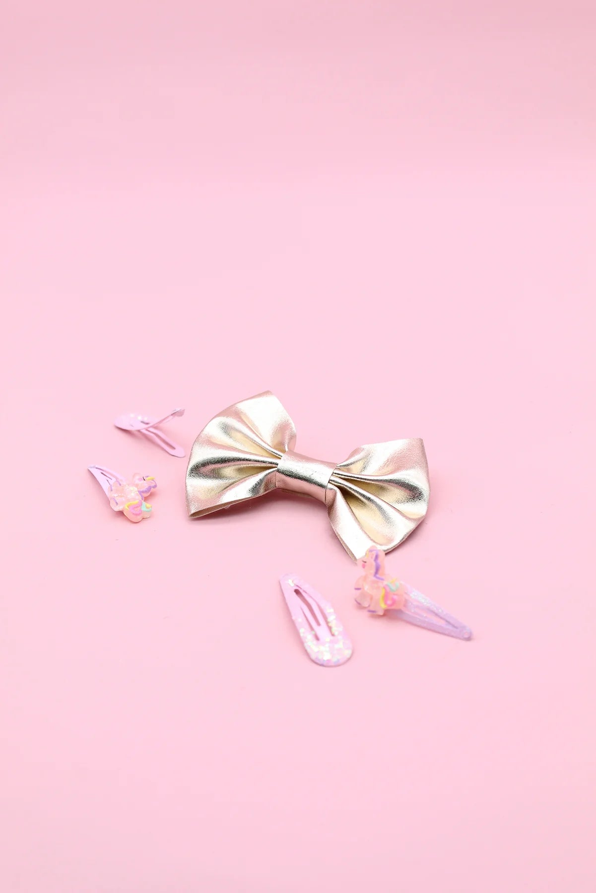 Morgan & Taylor - Mini Cutie Pie Hair Clip Set - Assorted Pink and Gold