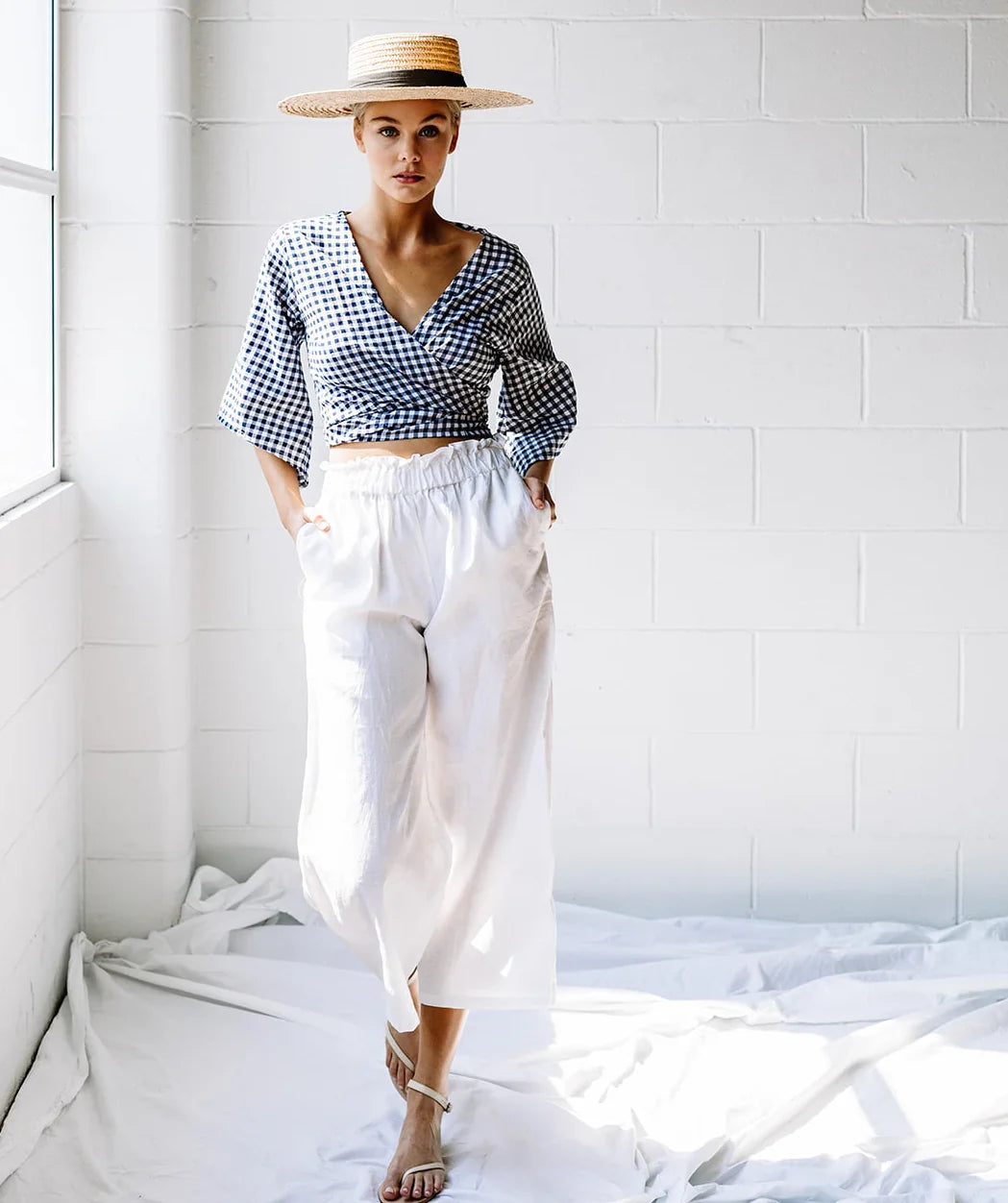 LJC - Puglia Pants - White Linen