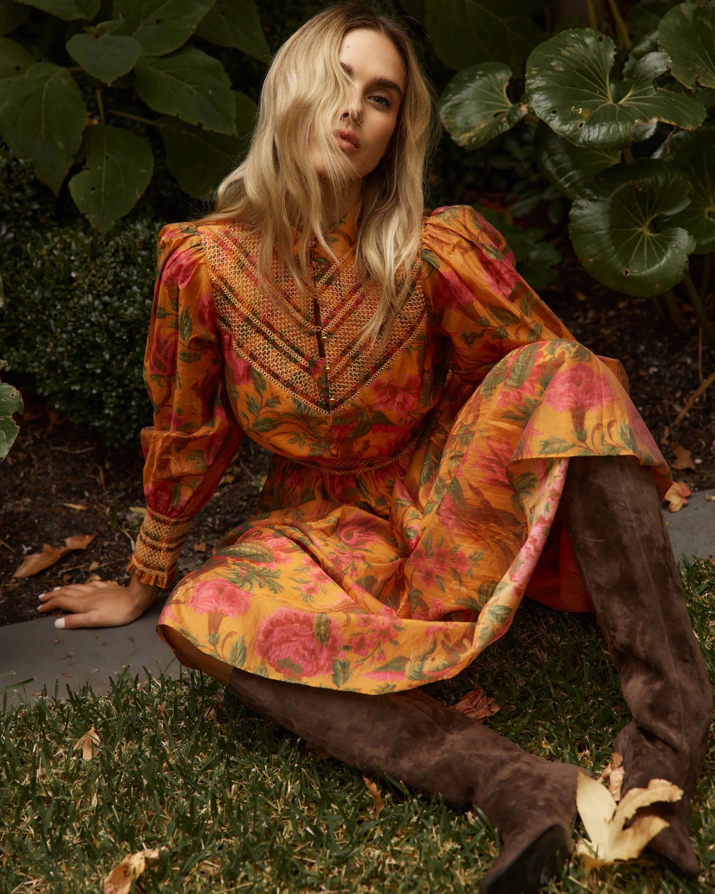 Fate + Becker - Panama Dress - Orange Floral