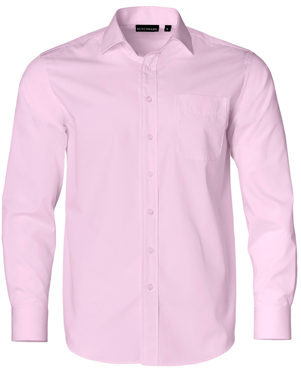 Benchmark - Mens Open Front Dress Shirt - Barkley - Pink Stripe