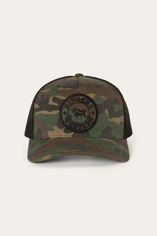 Ringers Western - Signature Bull Trucker Cap - Camo/Black