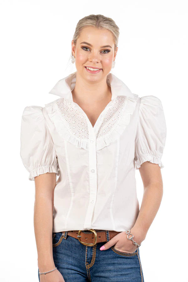 Hitchley&Harrow - WISTERIA LANE - Short Sleeve - White